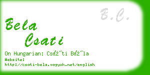 bela csati business card